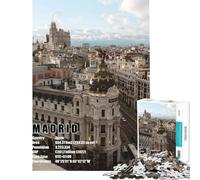 1000 Piece Jigsaws for Adults Madrid Encyclopedia Jigsaw 1000 Pieces Home Decoration Toys Learning Educational for Is Ideal As A Gifts (75x50cm)