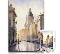 1000 Piece Jigsaws for Adults Madrid Spain Capital City Enjoyful Peaceful Spare Time Exact Precision Fit Play Toy Size 50x75cm