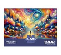 1000 Piece Jigsaws for Adults Magical Forest Reflections Puzzles for Adults Relax Games Difficult Challenge Birthday Present, Gifts, 52x38cm/1000pcs