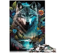 1000 Piece Jigsaws for Adults Mandala Jungle Wolf Challenging Game 26x38cm is ideal as gifts for the whole family for teenager Age 14 Up