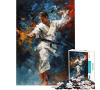 1000 Piece Jigsaws for Adults Martial Arts Mastery Challenging To Complete Stress Reliever Educational Game Suitable for Ages 14 And Up (38x26cm)