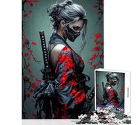 1000 Piece Jigsaws for Adults Masked Ninja Woman with Katanas Educational Game Tough Challenge Anti-Stress Toys Unique Birthday And Gifts (50X75cm)