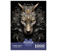 1000 Piece Jigsaws for Adults Metallic Wolf Jigsaws for Adults Brain Teaser Game Analysis And Logic Great Gift for Gaming 70x50cm/1000pcs