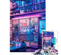 1000 Piece Jigsaws for Adults Midnight Cafe Jigsaw 1000 Pieces Home Decoration Toys Learning Educational for Is Ideal As A Gifts (75x50cm)