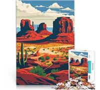 1000 Piece Jigsaws for Adults Monument Valley Landscape Herausforderndes Spiel Geburtstagsgeschenk, Geschenke52x38cm