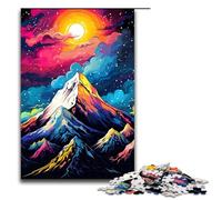 1000 Piece Jigsaws for Adults Mountain Peak Is Surrounded by SplattersLots of Color Puzzle Challenging Game A Work of Art Suitable for And Teenager 14 And Up 75x50cm