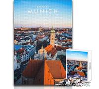 1000 Piece Jigsaws for Adults Munich City Family Fun & Game Night But Fun And Humorous Art Work Gift Size 50x75cm