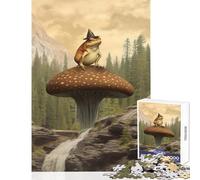 1000 Piece Jigsaws for Adults Mushroom Frog Adventurer Toy Wall Decor Gift For Birthdays Impossible Game Artists' Collection, Fine Arts Size 38x26cm