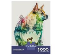 1000 Piece Jigsaws for Adults Nature Shaped Dog Art Jigsaws for Adults Brain Teaser Game Analysis And Logic Great Gift for Gaming 38x26cm/1000pcs