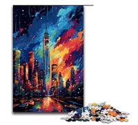 1000 Piece Jigsaws for Adults New York USA Is Surrounded by SplattersLots of Colour Puzzle Challenging Game A Work of Art Suitable for And Teenager 14 And Up 1000 PCS