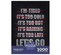 1000 Piece Jigsaws for Adults No Excuses Lets Go Jigsaws for Adults Brain Teaser Game Analysis And Logic Great Gift for Gaming 70x50cm/1000pcs