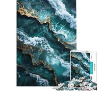 1000 Piece Jigsaws for Adults Oceanic Kintsugi Elegance Jigsaw 1000 Pieces Home Decoration Toys Learning Educational for Is Ideal As A Gifts (38x26cm)