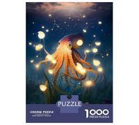 1000 Piece Jigsaws for Adults Octopus Fairyland Puzzle for Adults Brain Teaser Game Precision Cutting Challenging To Complete 38x26cm/1000pcs