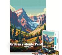 1000 Piece Jigsaws for Adults Ordesa Y Monte Perdido National Park Fine Cut Art Thinking Skill Game Quiet Time Game Xmas Art Display (50x75cm)