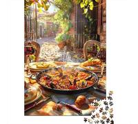 1000 Piece Jigsaws for Adults Paella Outdoor Dining Experience Puzzle for Adults Brain Teaser Game Precision Cutting Challenging To Complete 38x26cm/1000pcs