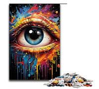 1000 Piece Jigsaws for Adults Painting Color Eyes Puzzle Challenging Game A Work of Art Suitable for And Teenager 14 And Up 75x50cm