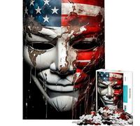 1000 Piece Jigsaws for Adults Patriotism Hacker Fun at Home Activities, Staycation Kill Time Brain Teaser Game Suitable for People Aged 14 And Above (38x52cm)