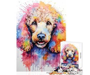 1000 Piece Jigsaws for Adults Poodle in Vivid Watercolor Toy Wall Decor Gift For Birthdays Impossible Game Artists' Collection, Fine Arts Size 38x52cm