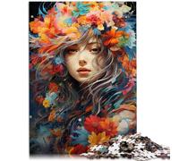 1000 Piece Jigsaws for Adults pretty flower girl Jigsaw Puzzle - Challenging Game 26x38cm deal as gifts for the whole family