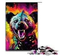 1000 Piece Jigsaws for Adults Psychedelic The Hyena Puzzles Gifts Birthday Present Gifts for for Teenager Age 14 And Up 1000 PCS(75x50cm)