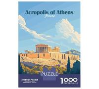 1000 Piece Jigsaws for Adults Puzzle Acropolis of Athens Jigsaw Puzzle Brain Teaser Game Hand Speed Race Great Gift for Gaming 52x38cm/1000pcs