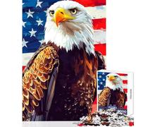 1000 Piece Jigsaws for Adults Puzzle American Bald Eagle Educational Toy Funny Gift for Educational Game Every Piece Is Unique - size 50x75cm