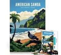 1000 Piece Jigsaws for Adults Puzzle American Samoa Natl Park Tight Joint Game Focus Game Gift Easy Time Fun Xmas Art Display (50x75cm)