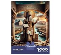 1000 Piece Jigsaws for Adults Puzzle Ancient Egyptian King Statue Puzzles for Adults Fun Games Wall Decoration Challenging To Complete 38x26cm/1000pcs