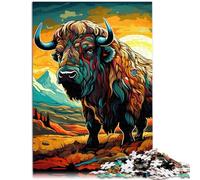 1000 Piece Jigsaws for Adults Puzzle Animal Buffalo Games Toys Gift 26x38cm Educational Game for Birthday Chrismas for teenager Age 14 Up
