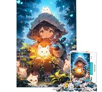 1000 Piece Jigsaws for Adults Puzzle Anime Girl with Creatures in Forest Fun Activities at Home For Family Fun Impossible Game for 14+ Puzzle Game Offered (38x52cm)