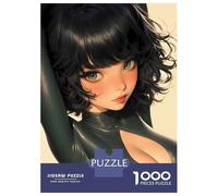 1000 Piece Jigsaws for Adults Puzzle Anime Girl with Green Eyes Jigsaw Puzzle Brain Teaser Game Hand Speed Race Great Gift for Gaming 38x26cm/1000pcs