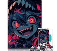 1000 Piece Jigsaws for Adults Puzzle Anime Girl with Sharp Teeth Family Fun & Game Night Improve Memory Secret Santa Gifts (size 50x75cm)