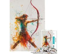 1000 Piece Jigsaws for Adults Puzzle Archers Precision Fun at Home Activities, Enhance Memory Educational Game Suitable for Ages 14 And Up (50x75cm)