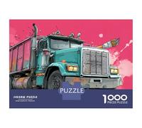 1000 Piece Jigsaws for Adults Puzzle Artistic Truck Illustration Jigsaw for Adults Family Game Wall Decoration Great Gift for Gaming 52x38cm/1000pcs