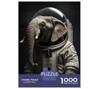 1000 Piece Jigsaws for Adults Puzzle Astronaut Elephant Jigsaw for Adults Family Game Wall Decoration Great Gift for Gaming 70x50cm/1000pcs
