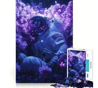 1000 Piece Jigsaws for Adults Puzzle Astronaut Floats Tight Joint Game Focus Game Gift Easy Time Fun Xmas Art Display (38x26cm)