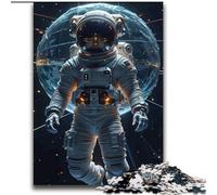 1000 Piece Jigsaws for Adults Puzzle Astronaut in Space with Earth Family Fun & Game Night Improve Memory Secret Santa Gifts (size 38x52cm)