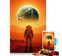 1000 Piece Jigsaws for Adults Puzzle Astronaut on Mars Tight Joint Game Focus Game Gift Easy Time Fun Xmas Art Display (38x26cm)