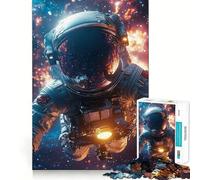 1000 Piece Jigsaws for Adults Puzzle Astronaut Selfie In Space Tight Joint Game Focus Game Gift Easy Time Fun Xmas Art Display (38x26cm)