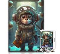1000 Piece Jigsaws for Adults Puzzle Astronaut Space Monkey Ape Toys Educational Games For Family Fun Art Work Gift Size 38x52cm
