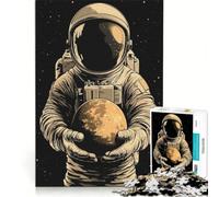 1000 Piece Jigsaws for Adults Puzzle Astronaut with The Moon, Practical Game, Home Decoration, Artists Collection, Fine Art 38x52cm