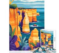 1000 Piece Jigsaws for Adults Puzzle Australian Cliffs Minimalist Landscape Art Jigsaw Puzzles for Teenagers Staycation Kill Time Educational Challenge Great Gifts for Gaming (38x52cm)