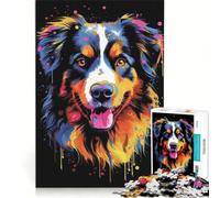 1000 Piece Jigsaws for Adults Puzzle Australian Shepherd Aussie, Fun Games, Parent-child Interaction, with Matching Poster And Trivia Sheet 38x52cm