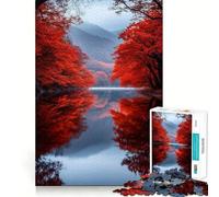 1000 Piece Jigsaws for Adults Puzzle Autumn Reflections Tight Joint Game Focus Game Gift Easy Time Fun Xmas Art Display (50x75cm)