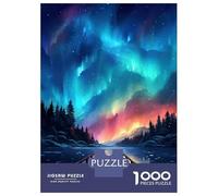 1000 Piece Jigsaws for Adults Puzzle Beautiful Sky by The Lake Adult Jigsaw Puzzle Brain Teaser Game Difficult Challenge Challenging To Complete 52x38cm/1000pcs