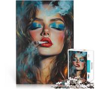 1000 Piece Jigsaws for Adults Puzzle Beauty Portrait Made of cardboard for ages 14 and over Beautiful design gameBeautiful design game A work of art。size：26x38cm/10.24x14.96inch