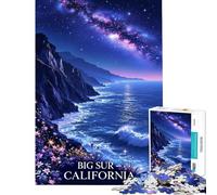 1000 Piece Jigsaws for Adults Puzzle Big Sur California Starry Nightt Jigsaws for Adults Family Game Pattern Assembly Challenging To Complete (Size 38x52cm)