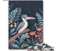1000 Piece Jigsaws for Adults Puzzle Bird in Lush Nighttime Forest Family Fun & Game Night Improve Memory Secret Santa Gifts (size 38x52cm)