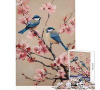 1000 Piece Jigsaws for Adults Puzzle Birds on Cherry Blossom Branch Painting Educational Toy Funny Gift for Educational Game Every Piece Is Unique - size 50x75cm