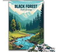 1000 Piece Jigsaws for Adults Puzzle Black Forest Germany Family Fun & Game Night Improve Memory Secret Santa Gifts (size 38x52cm)